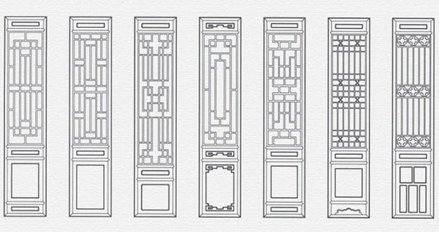 寿宁常用中式仿古花窗图案隔断设计图